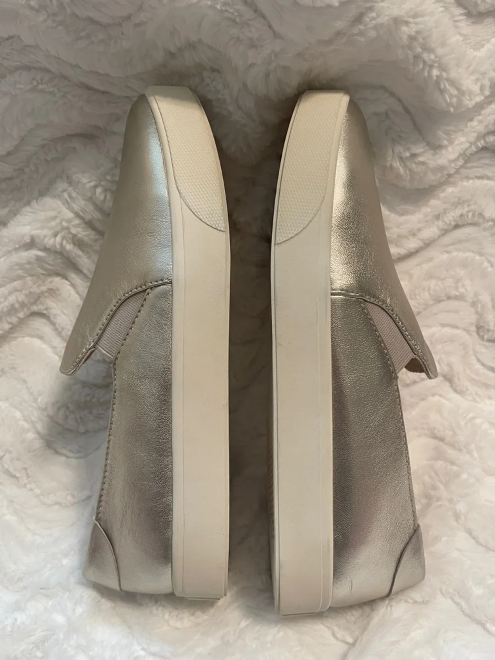 Cole Haan Gold Leather Slip-On Sneakers - Picture 3 of 16
